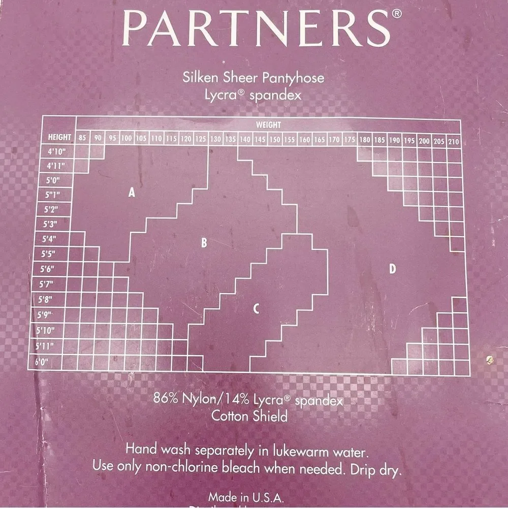 NWT Vintage Mervyns Partners Navy Silken Sheer to Waist Pantyhose Sandalfoot B